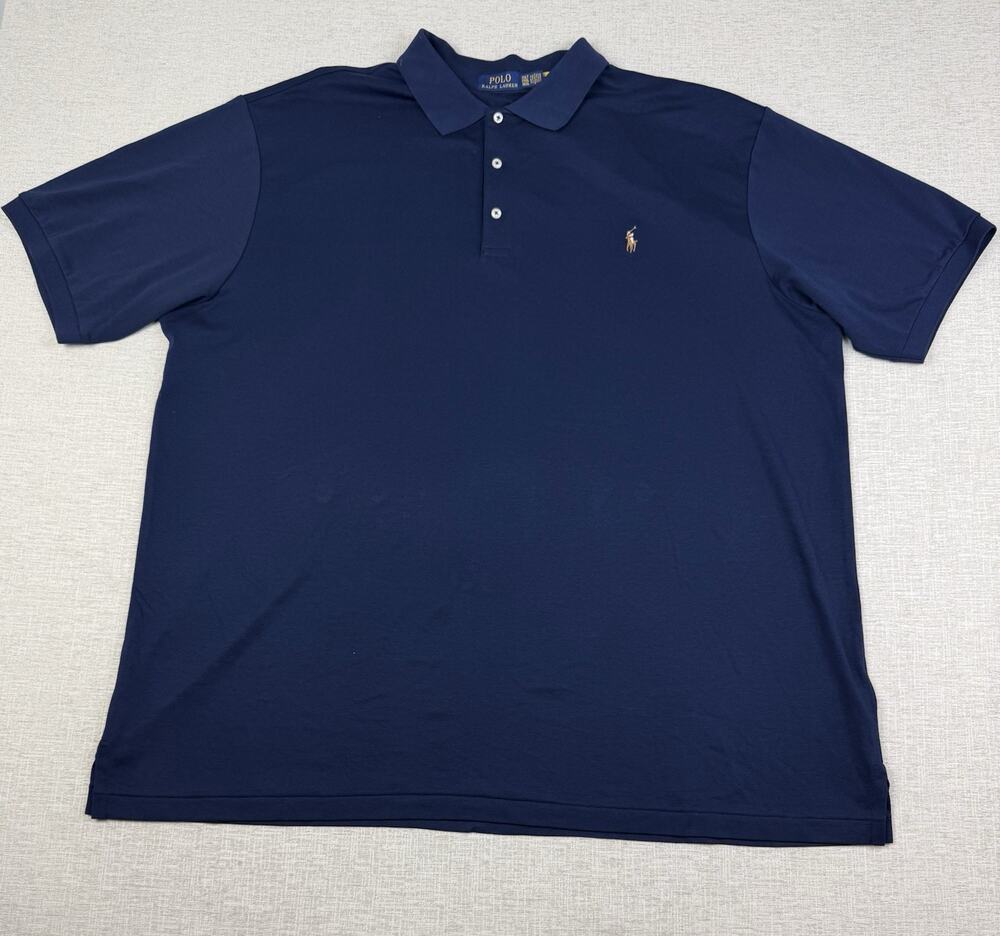 Polo Ralph Lauren Polo Shirt Men’s 3XLT Navy Cotton Short Sleeve Pony Logo